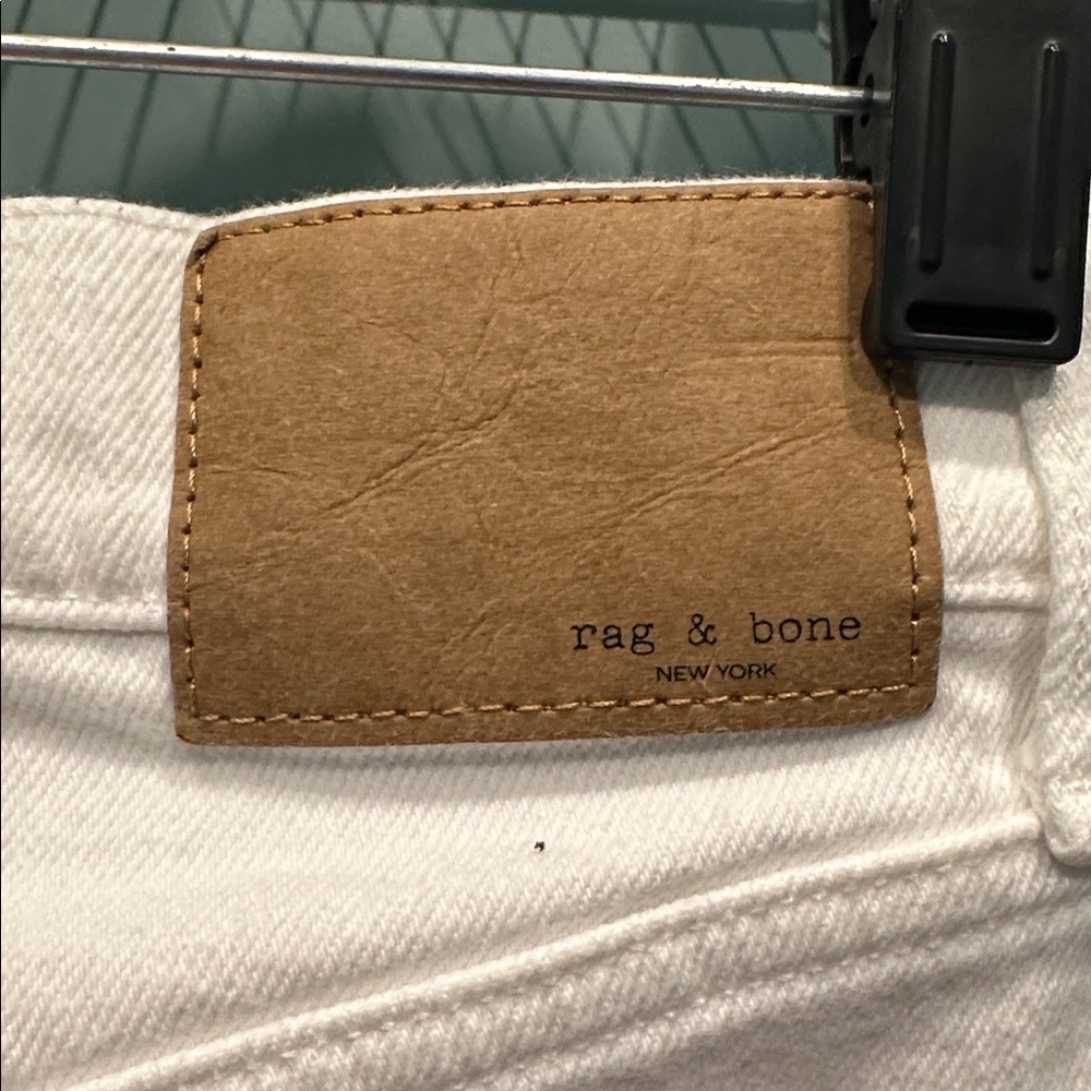 Rag & Bone optic white high rise slim straight Denim Jeans - Picture 7 of 8